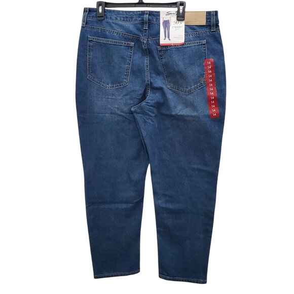 Seven7 90's Straight Jean Woman's‎ Dark Wash High Rise Relaxed Denim NWT Plus 14 - Picture 2 of 8